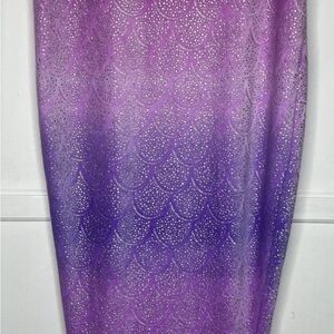 Girls Plush & Playful Mermaid Tail Blanket Teal Pink